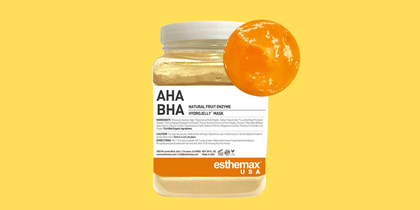 Discover the Power of AHA BHA Hydrojelly Mask with Organic Pumpkin, Papaya & Electrolytes by Esthemax®