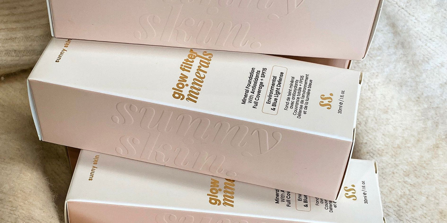 Sunny Skin Introduces Glow Filter Minerals Liquid Foundation - now available for Salon Owners