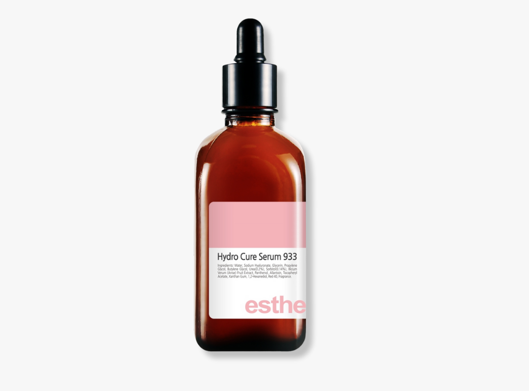 A 100ml dropper bottle of Esthemax Hydro Cure Serum on a white background, uploaded on Spa Circle Brands product listing page.