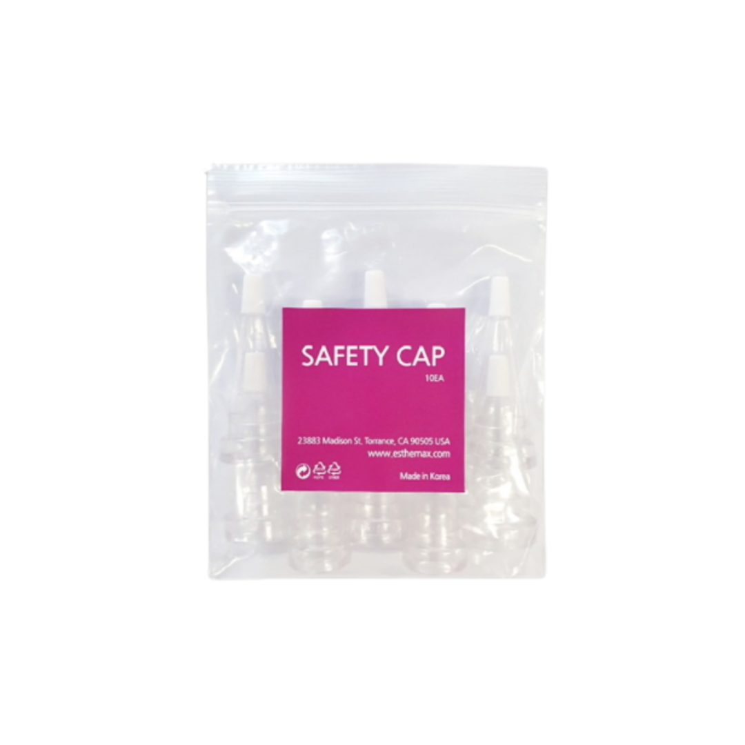 Esthemax Ampoule Safety Caps (10 caps) Front Packaging on a white background uploaded on Spa Circle Brands product listing page.