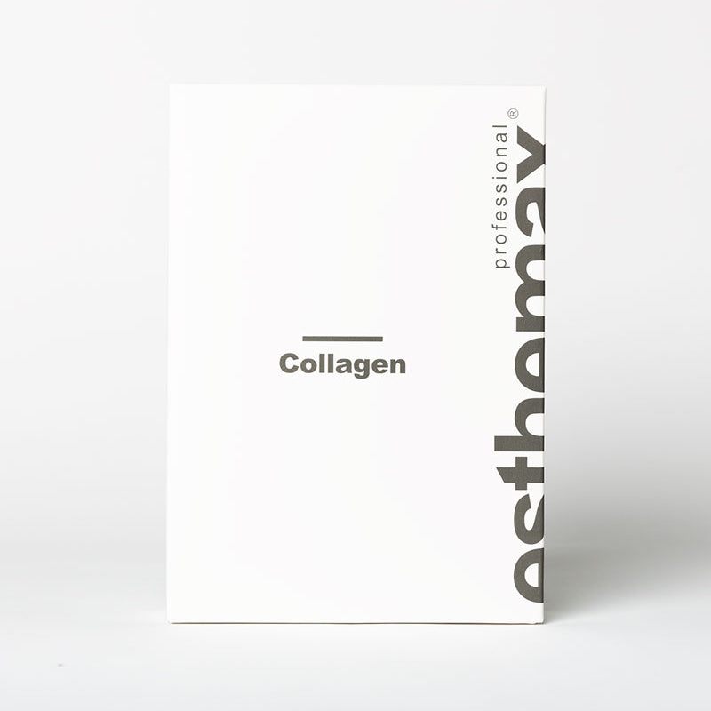 A closer look at Esthemax PHYTOCELL Collagen Sheet Mask  (10 packs) packaging box on a white background, uploaded on Spa Circle Brands product listing page.