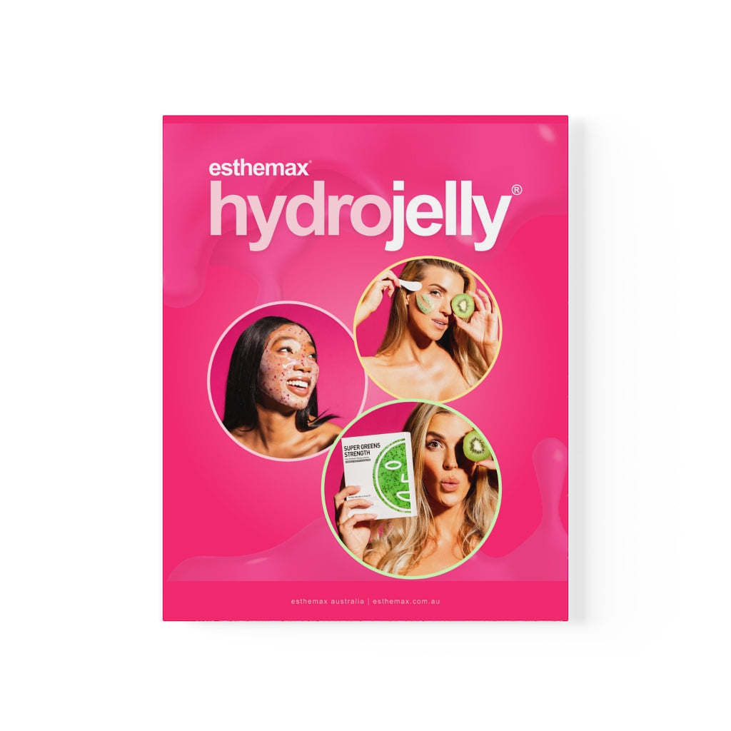    A 16" by 20" (Vertical) Esthemax Clinic Poster "Hydrojelly" on a white background, on Spa Circle Brands product listing page.
