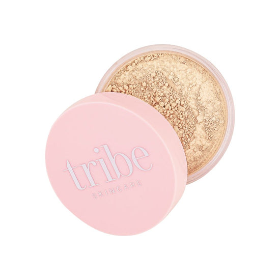 A 15g Tribe Mineral Makeup Powder LIGHT on a white background, featured on Spa Circle Brands' product listing.