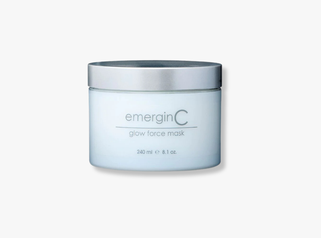 A 240ml trade-size bottle of EmerginC Glow Force Mask on a white background, uploaded on Spa Circle Brands product listing page.