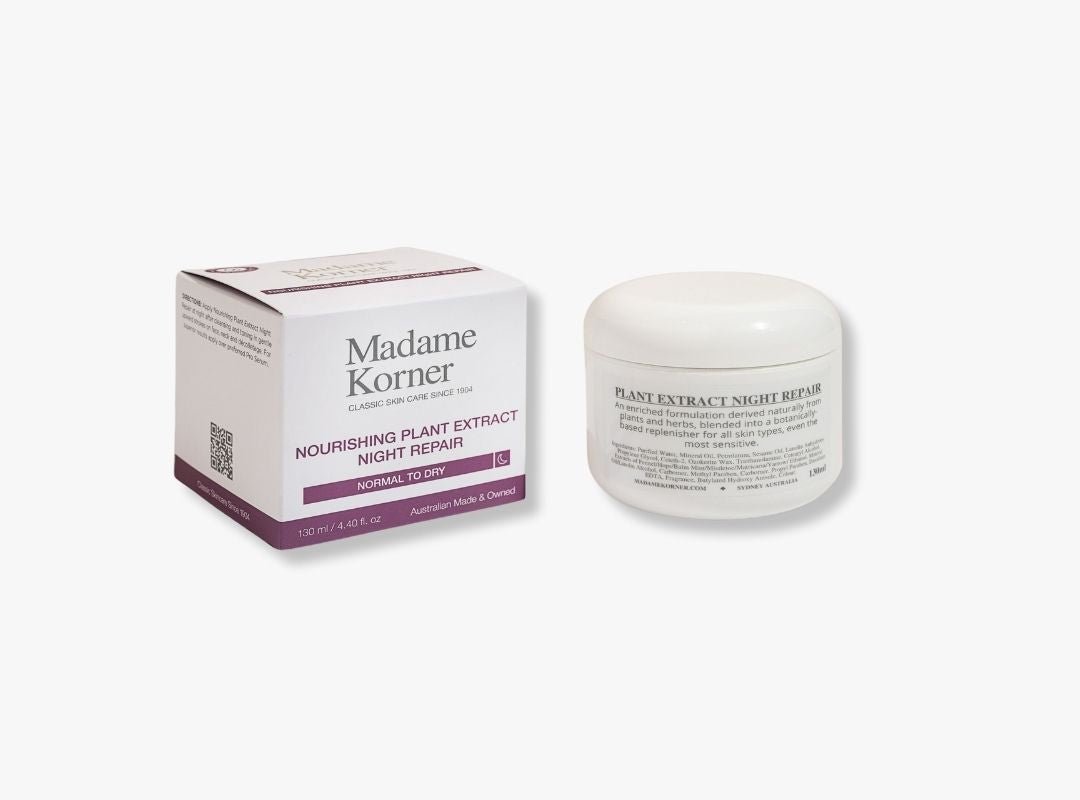 Madame Korner Nourishing Plant Extract Night Repair - 130ml RRP $135 - Spa Circle Australia Wholesale Skincare for Beauty Salons, Day Spas and Skin Clinics