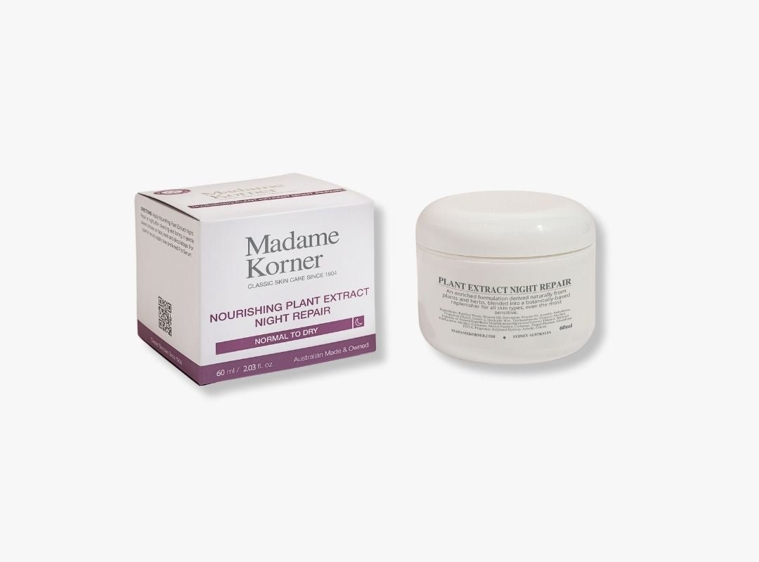 Madame Korner Nourishing Plant Extract Night Repair - 60ml RRP $72 - Spa Circle Australia Wholesale Skincare for Beauty Salons, Day Spas and Skin Clinics