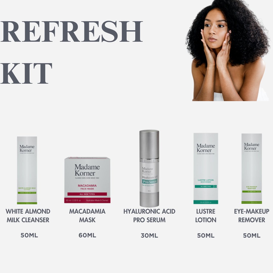 Madame Korner REFRESH Homecare Kit RRP $164 Normally $204 - Spa Circle Australia Wholesale Skincare for Beauty Salons, Day Spas and Skin Clinics