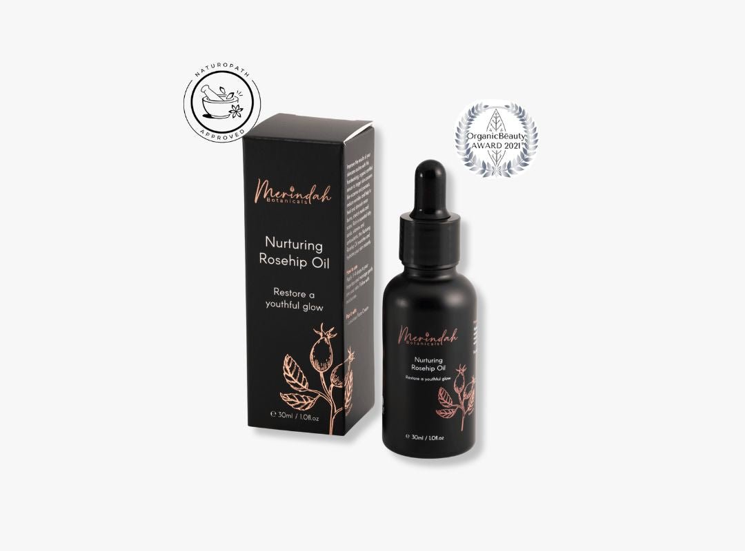 Merindah Botanicals Nurturing Rosehip Oil 30ml RRP $39.95 - Spa Circle Australia Wholesale Skincare for Beauty Salons, Day Spas and Skin Clinics