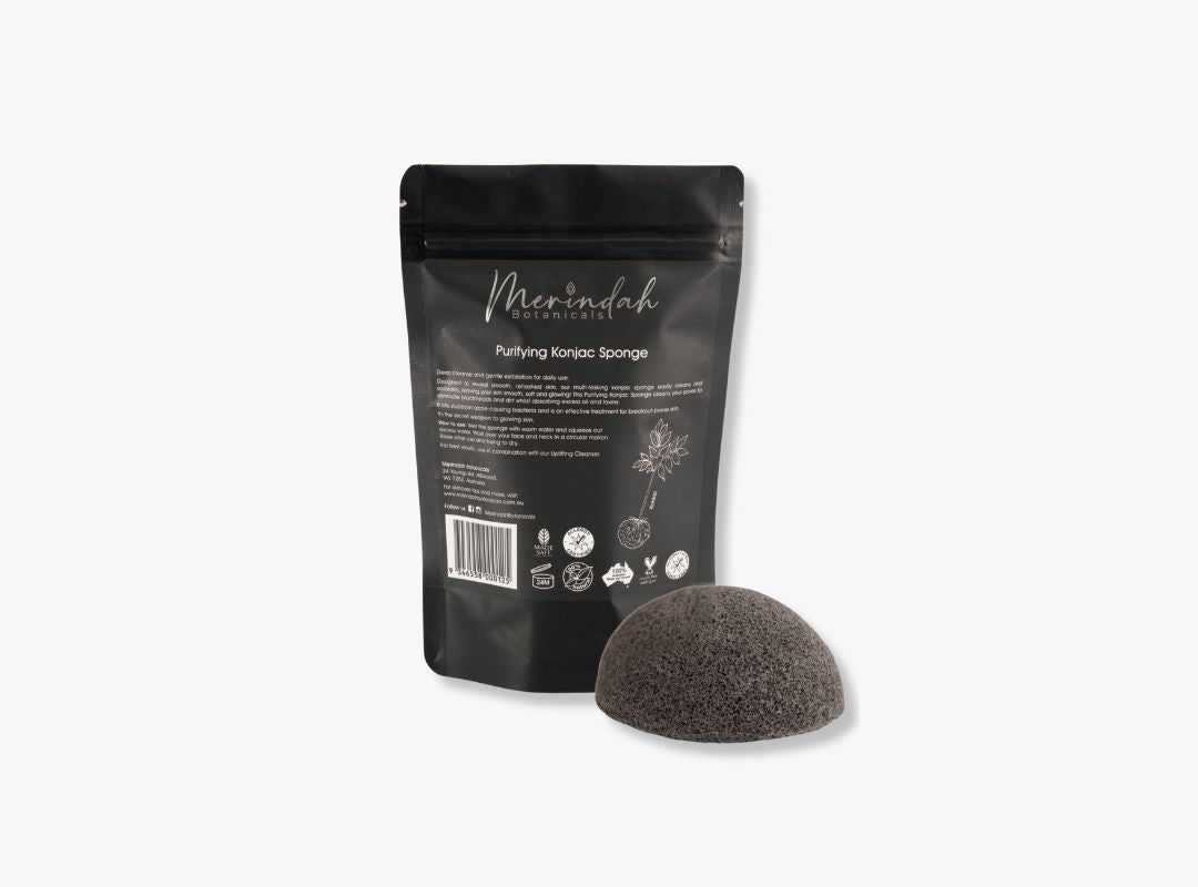 Merindah Botanicals Purifying Konjac Sponge RRP $19.95 - Spa Circle Australia Wholesale Skincare for Beauty Salons, Day Spas and Skin Clinics