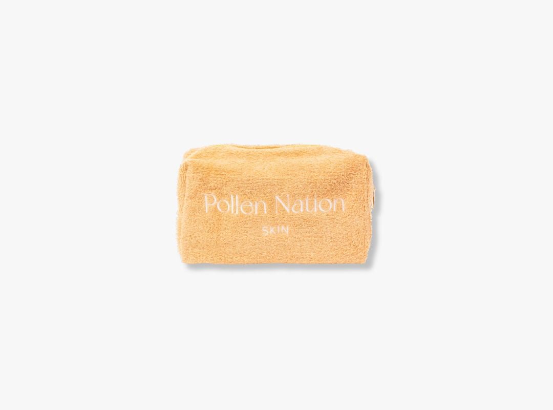 Pollen Nation Terry Towelling Bee - auty Bag RRP $27 - Spa Circle Australia Wholesale Skincare for Beauty Salons, Day Spas and Skin Clinics