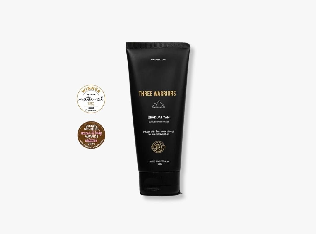 Three Warriors Natural Gradual Tan 150g RRP $34.95 - Spa Circle Australia Wholesale Skincare for Beauty Salons, Day Spas and Skin Clinics