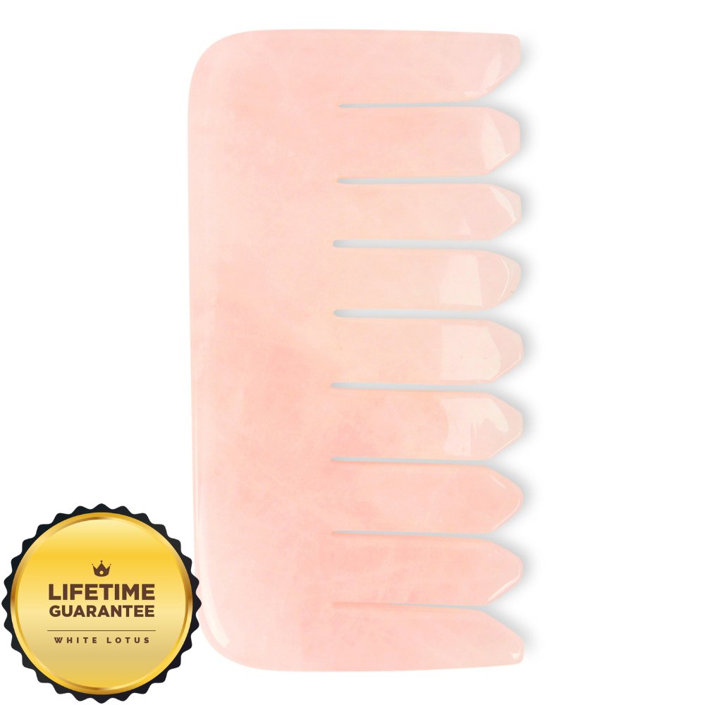 White Lotus Rose Quartz Comb - RRP $150 - Spa Circle Australia Wholesale Skincare for Beauty Salons, Day Spas and Skin Clinics