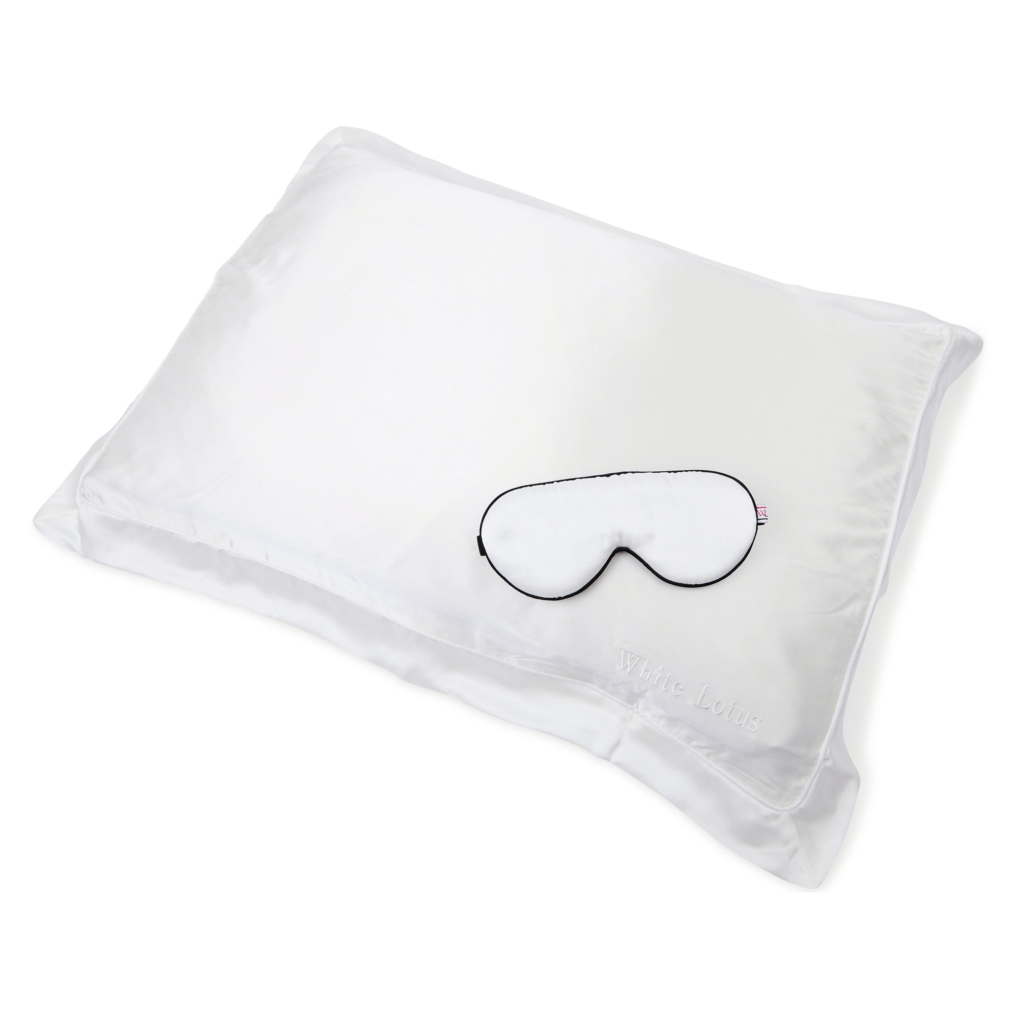 White Lotus Silk Eye Mask and Pillowcase Set (White) RRP $155 - Spa Circle Australia Wholesale Skincare for Beauty Salons, Day Spas and Skin Clinics